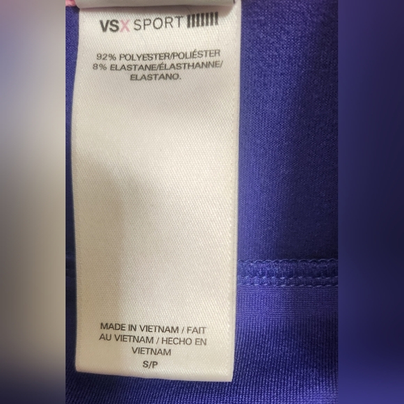 Victorias Secret VSX Sport Small Purple Athletic Pullover Sweatshirt Funnel Neck - Picture 3 of 7